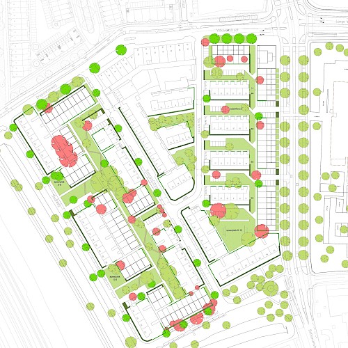 Inpassing bomen in nieuw concept